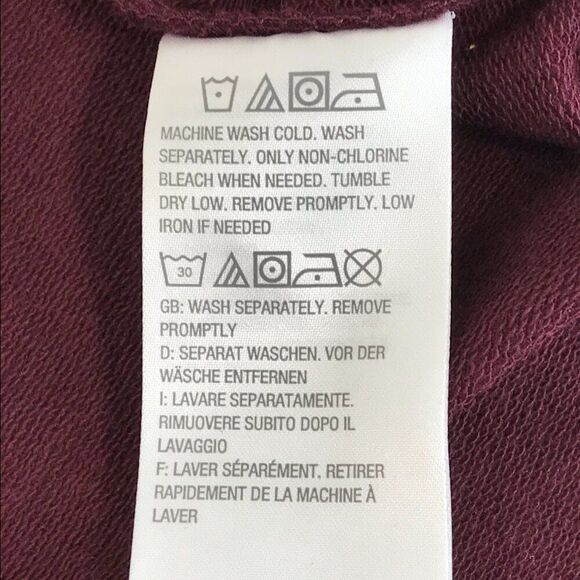 Susan Graver Weekend French Terry Embellished Top Women's Large Burgundy Holiday - Picture 11 of 12